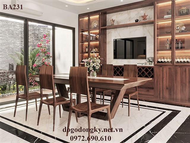 Bộ bàn ghé phòng ăn gỗ sồi nga Bộ bàn ghé phòng ăn gỗ sồi nga mẫu đẹp