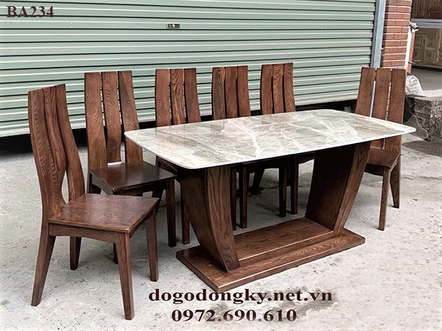 Bộ bàn ghế phòng ăn gỗ sồi Bộ bàn ghế phòng ăn gỗ sồi mẫu đẹp