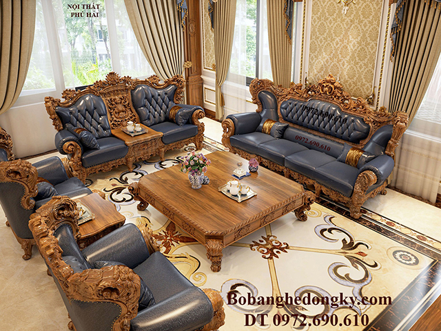 Bộ bàn ghế sofa da