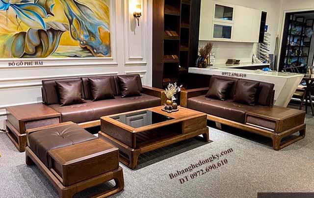 Bộ sofa gỗ có đệm