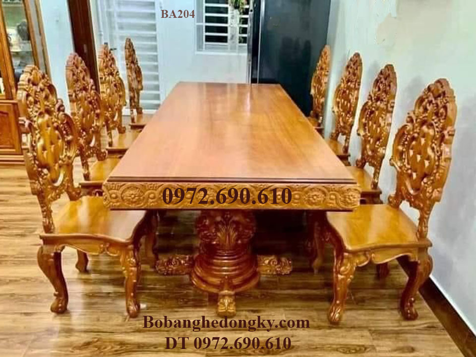 bo ban ghe an sang trong bo ban ghe an sang trong mau hoang gia tan co dien