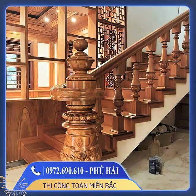Các mẫu trụ gỗ cầu thang gỗ đẹp Các mẫu trụ gỗ cầu thang gỗ đẹp