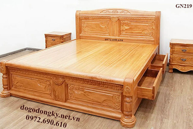 Giuong ngu mau dep Giuong ngu go go do mau dep