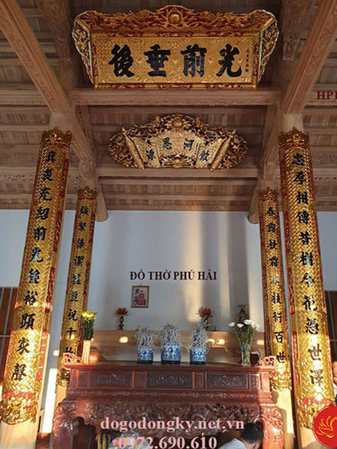 Hoành phi câu đối lòng máng Hoành phi câu đối lòng máng