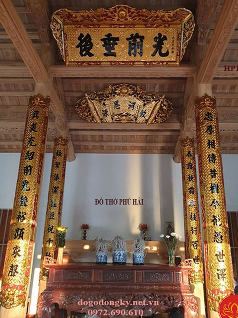 Hoành phi câu đối ôm cột Hoành phi câu đối ôm cột