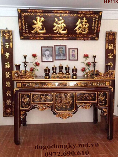 Hoành phi câu đối thờ gia tiên Hoành phi câu đối thờ gia tiên