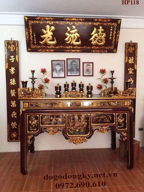 Hoành phi câu đối Hoành phi câu đối thờ gia tiên