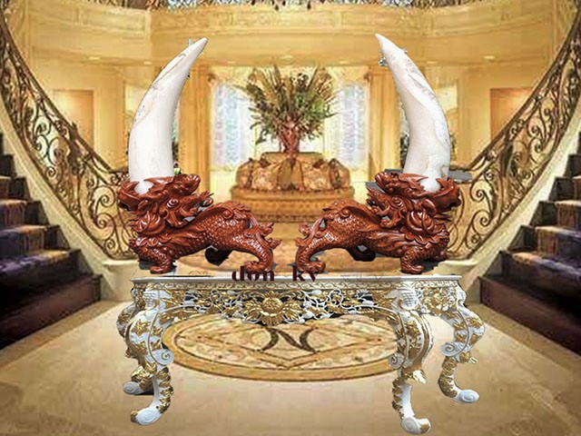 Kệ gỗ để ngà voi Kệ gỗ để ngà voi