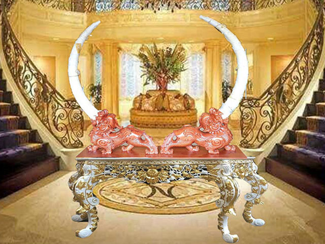 Kệ gỗ trang trí ngà voi Kệ gỗ trang trí ngà voi