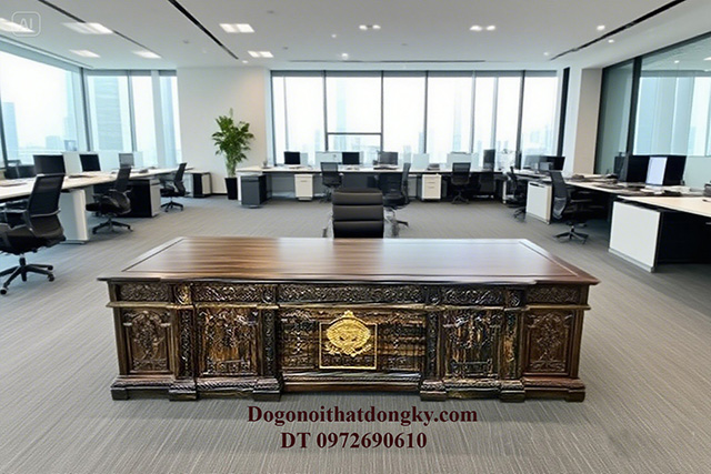 Mẫu bàn làm việc gỗ mun đẹp Mẫu bàn làm việc gỗ mun đẹp