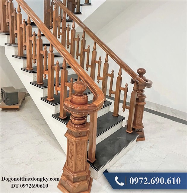 Mẫu tay vịn cầu thang gỗ đẹp Mẫu tay vịn cầu thang gỗ đẹp