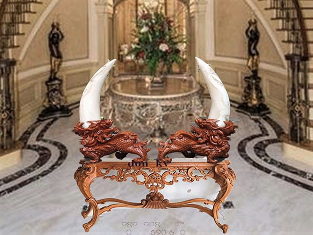 Ngà voi trang trí Ngà voi trang trí phòng khách