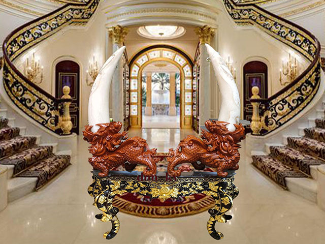 Nghế gỗ ngạm ngà voi Nghế gỗ ngạm ngà voi