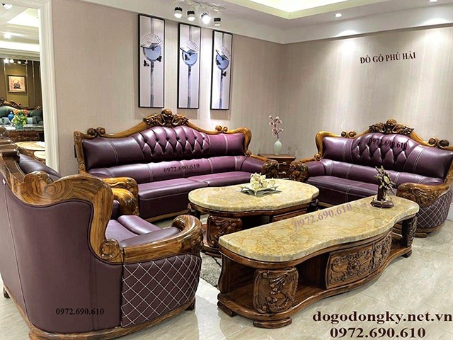 Sofa tân cổ điển bọc đệm