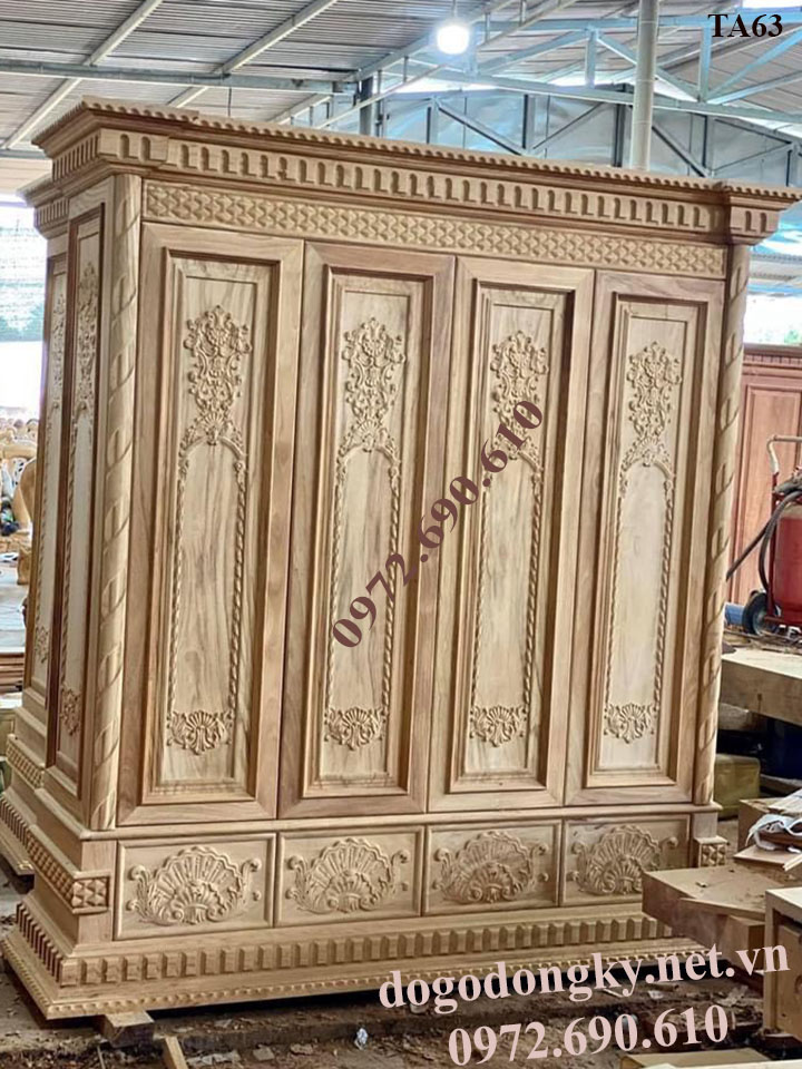 tủ để quần áo gỗ gõ đỏ Tủ Để Quần Áo Thiết Kế Theo Xu Hướng Mới Năm 2021