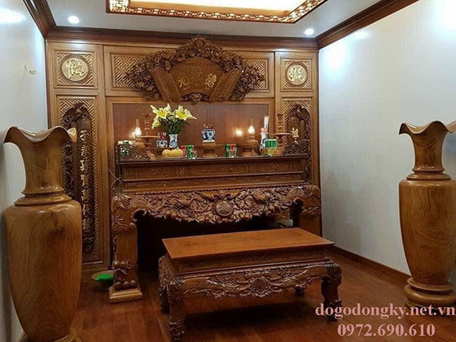 Vach trang tri op phong tho go dep